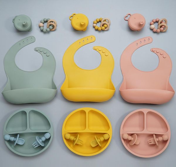 6pcs gift set bpa food grade baby silicone bib fork spoon dishes plate bowl baby feeding supplies newborn accessories y2007104636987
6pcs gift set bpa food grade baby silicone bib fork spoon dishes plate bowl baby feeding supplies newborn accessories y2007104636987