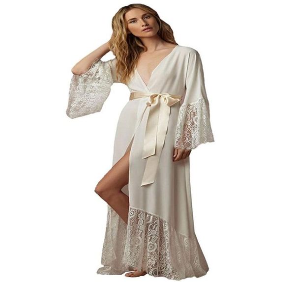 bathrobes illusion dark ivory chiffon sleepwear with lace applique satin sash wedding bridal sxey wedding nightgown2506388, White
bathrobes illusion dark ivory chiffon sleepwear with lace applique satin sash wedding bridal sxey wedding nightgown2506388, White