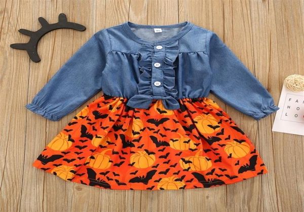 2020 toddler kids baby girls dress long sleeve halloween cartoon denim patchwork outfits casual dresses girl clothes vestidos lj202636828, Red;yellow
2020 toddler kids baby girls dress long sleeve halloween cartoon denim patchwork outfits casual dresses girl clothes vestidos lj202636828, Red;yellow