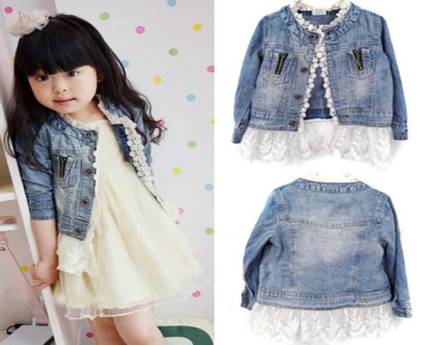 children girls jeans outerwears jacket kids lace coat long sleeve button denim jackets for girls 27y spring autumn fashion5679781, Blue;gray
children girls jeans outerwears jacket kids lace coat long sleeve button denim jackets for girls 27y spring autumn fashion5679781, Blue;gray