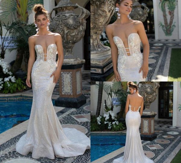 2019 summer berta mermaid wedding dresses sweetheart sweep train beaded luxury beach bridal gowns 3d floral appliques backless wed9474051, White
2019 summer berta mermaid wedding dresses sweetheart sweep train beaded luxury beach bridal gowns 3d floral appliques backless wed9474051, White