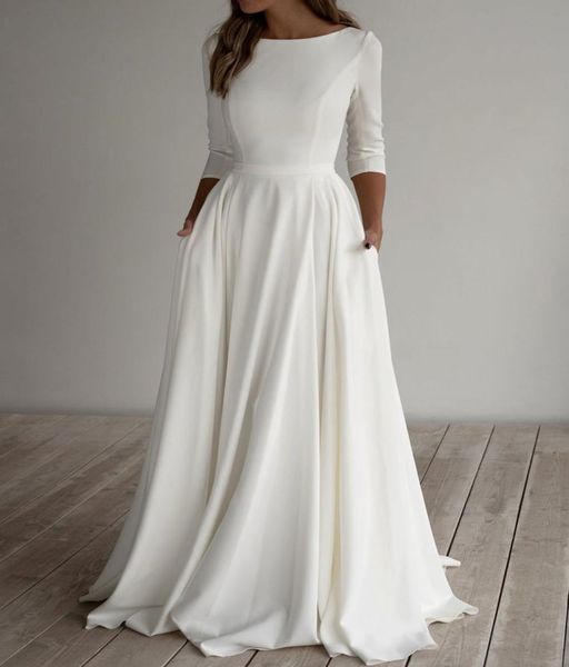 2021 simple modest wedding dresses with sleeves aline crepe chiffon elegant informal lds bridal gowns sleeved custom made religio7211113, White
2021 simple modest wedding dresses with sleeves aline crepe chiffon elegant informal lds bridal gowns sleeved custom made religio7211113, White