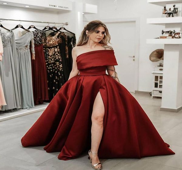 2021 modest burgundy satin side split prom dresses with beaded sheer one long sleeve evening party formal women gowns5666590, Black
2021 modest burgundy satin side split prom dresses with beaded sheer one long sleeve evening party formal women gowns5666590, Black