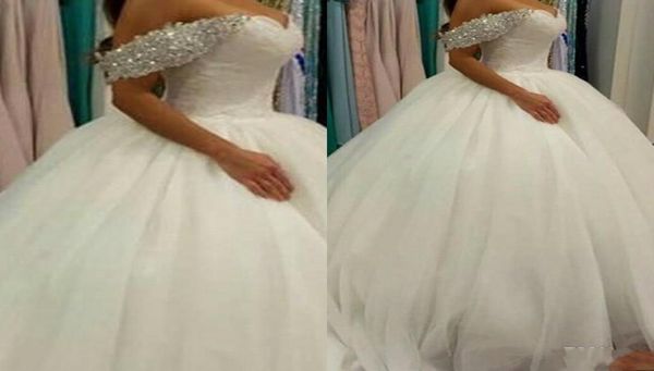 arabic gorgeous princess ball gown wedding dresses off the shoudler formal brides gowns blingbling sequins crysatls cap sleev1141939, White
arabic gorgeous princess ball gown wedding dresses off the shoudler formal brides gowns blingbling sequins crysatls cap sleev1141939, White