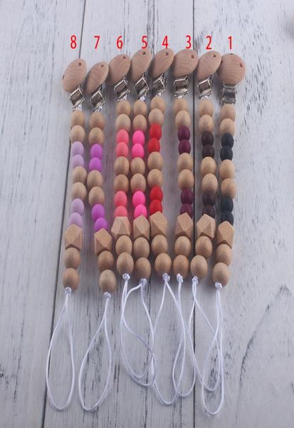 31 color silicone baby pacifier chain clips baby clip chain holder wood beaded pacifier soother holder clip nipple teether strap c5820898
31 color silicone baby pacifier chain clips baby clip chain holder wood beaded pacifier soother holder clip nipple teether strap c5820898