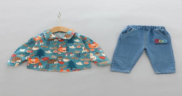 2pcs children clothing sets cotton toddler cartoon print lapel shirt jeans zoo animal pants autumn baby kids clothes sets7219519, White
2pcs children clothing sets cotton toddler cartoon print lapel shirt jeans zoo animal pants autumn baby kids clothes sets7219519, White