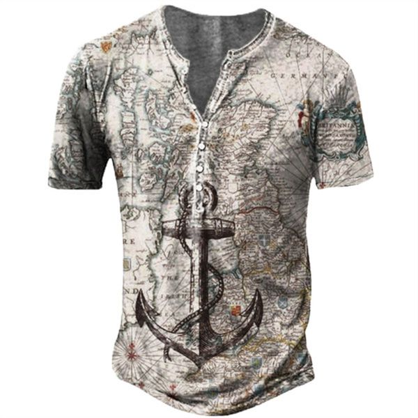 men s t shirts vintage navigation maps t shirt short sleeve v neck button henley for men oversized tee man punk streetwear 230701, White;black
men s t shirts vintage navigation maps t shirt short sleeve v neck button henley for men oversized tee man punk streetwear 230701, White;black