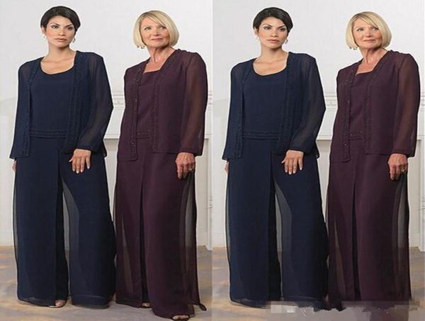 2018 new mother of bride pants suits dresses long sleeves navy blue grape chiffon women formal wedding evening wears custom made c3683984, Black;red
2018 new mother of bride pants suits dresses long sleeves navy blue grape chiffon women formal wedding evening wears custom made c3683984, Black;red