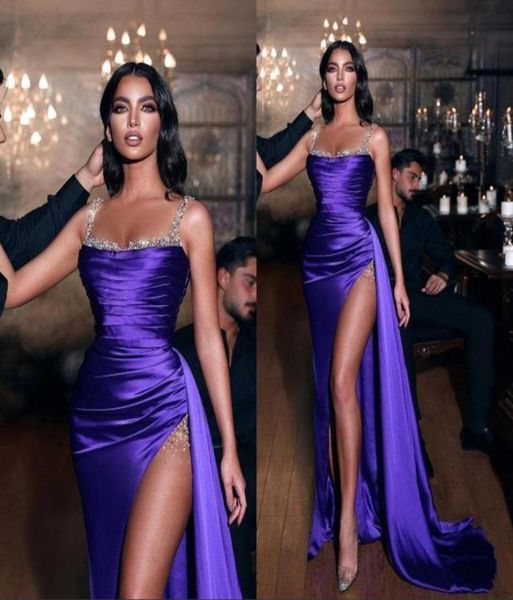 new purple satin mermaid long evening dresses 2022 spaghetti straps beaded high split beaded sweep train formal party prom gowns2151051, Black;red
new purple satin mermaid long evening dresses 2022 spaghetti straps beaded high split beaded sweep train formal party prom gowns2151051, Black;red