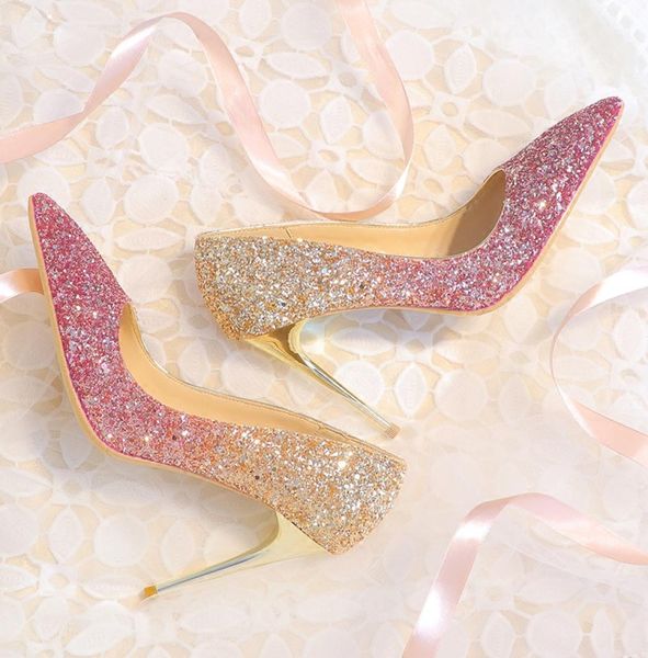 bingling ombre sequined wedding shoes for bride stiletto heel prom banquet high heels plus size pointed toe 3 colors bridal shoes8104636, Black
bingling ombre sequined wedding shoes for bride stiletto heel prom banquet high heels plus size pointed toe 3 colors bridal shoes8104636, Black