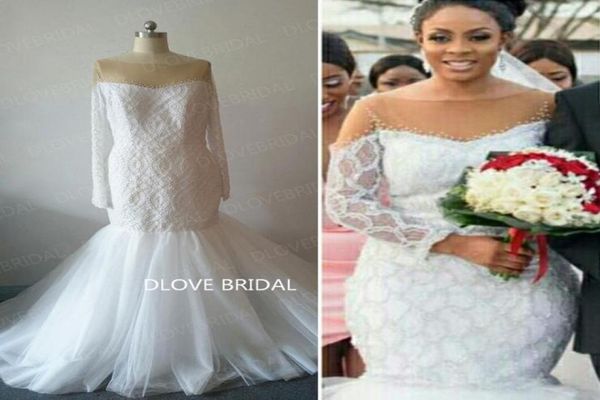 factory real po custom made long sleeve mermaid wedding dress with luxury pearl beadings bridal dresses v back see through neck9563778, White
factory real po custom made long sleeve mermaid wedding dress with luxury pearl beadings bridal dresses v back see through neck9563778, White