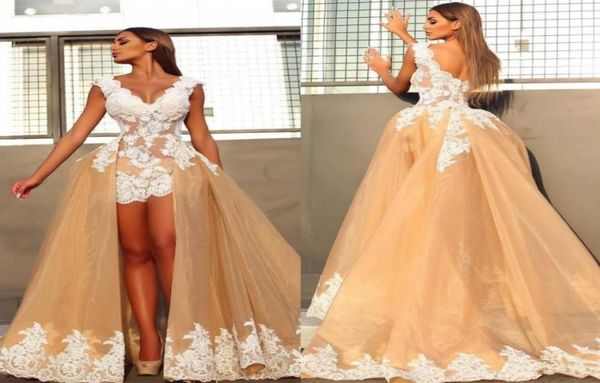 champagne deep v neck cap sleeve short arabic evening dresses with detachable train backless sweep train african prom dress a8251630, Black;red
champagne deep v neck cap sleeve short arabic evening dresses with detachable train backless sweep train african prom dress a8251630, Black;red