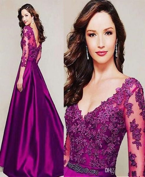 34 long sleeves elegant v neck mother of the bride party gowns with beaded applique a line satin evening dresses formal7464247, Black;red
34 long sleeves elegant v neck mother of the bride party gowns with beaded applique a line satin evening dresses formal7464247, Black;red