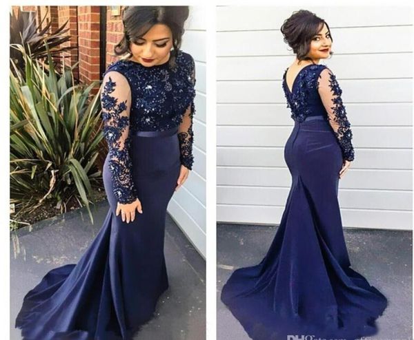 vestidos 2021 special occasion formal evening dresses navy blue sheer long sleeves mermaid mother dresses appliqued satin party go2990175, Black;red
vestidos 2021 special occasion formal evening dresses navy blue sheer long sleeves mermaid mother dresses appliqued satin party go2990175, Black;red