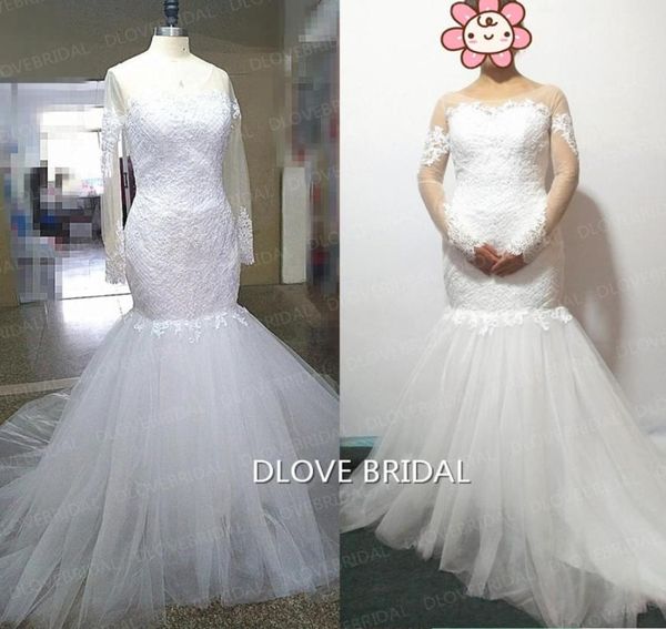 new arrival romantic lace tulle mermaid wedding dresses with long sleeves illusion see through bridal gown vestido de novia r5746761, White
new arrival romantic lace tulle mermaid wedding dresses with long sleeves illusion see through bridal gown vestido de novia r5746761, White