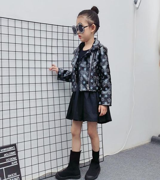 fashion new kids pu leather jacket outwear boys girls black printed long sleeve zipper jacket kids designer clothes a35112350027, Blue;gray
fashion new kids pu leather jacket outwear boys girls black printed long sleeve zipper jacket kids designer clothes a35112350027, Blue;gray