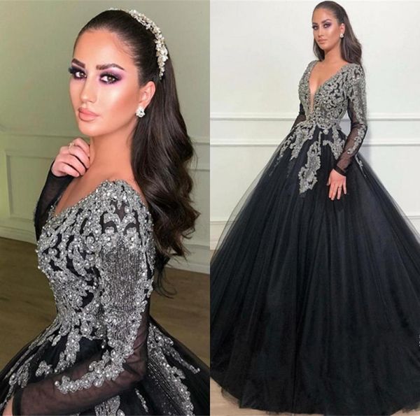 ball gown long sleeves evening dresses 2019 black vneck classical appliques beads prom dresses formal party pageant dres3982143, Black;red
ball gown long sleeves evening dresses 2019 black vneck classical appliques beads prom dresses formal party pageant dres3982143, Black;red