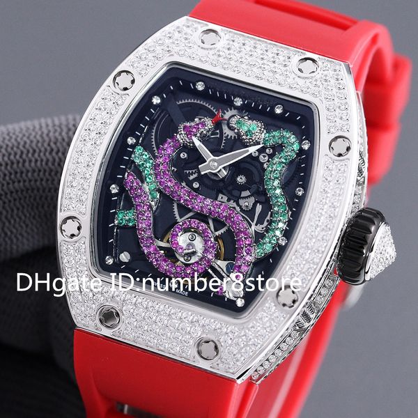 new r-m26 full diamond luxury mens watch skeleton openworked diamonds double snake dial wristwatch sapphire crystal tonneau 18k rose gold de, Slivery;brown
new r-m26 full diamond luxury mens watch skeleton openworked diamonds double snake dial wristwatch sapphire crystal tonneau 18k rose gold de, Slivery;brown