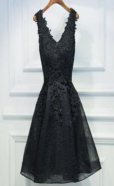 black party dresses lace prom dresses vneck sleeveless laceup back knee length evening gowns applique with beads quinceaner2216384
black party dresses lace prom dresses vneck sleeveless laceup back knee length evening gowns applique with beads quinceaner2216384