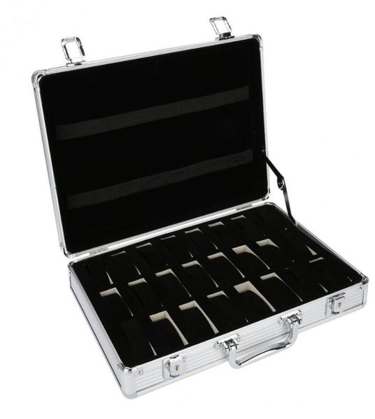 watch boxes cases 24 grid aluminum suitcase case display storage box bracket clock5328572, Black;blue
watch boxes cases 24 grid aluminum suitcase case display storage box bracket clock5328572, Black;blue