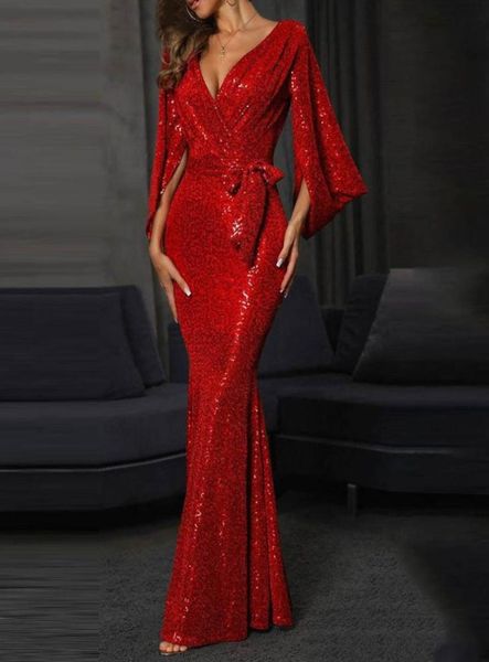 sparkly sequined red evening dresses with deep v neck pleats long sleeves mermaid prom dress dubai african party gown arabic even 3834956, Black;red
sparkly sequined red evening dresses with deep v neck pleats long sleeves mermaid prom dress dubai african party gown arabic even 3834956, Black;red