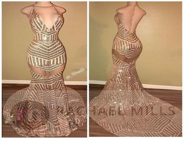 new backless gold sequined prom dresses halter neck sleeveless long mermaid occasion evening gowns 176395, Black
new backless gold sequined prom dresses halter neck sleeveless long mermaid occasion evening gowns 176395, Black