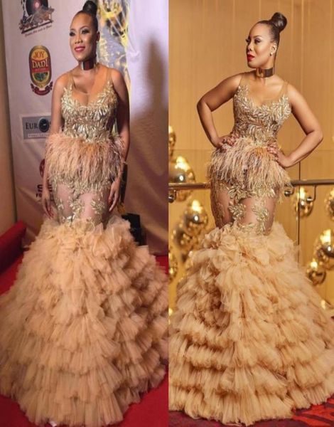 gold mermaid celebrity dresses sheer neck feather see through prom dress tulle ruched sweep train evening party gowns formal wear7887192, Black
gold mermaid celebrity dresses sheer neck feather see through prom dress tulle ruched sweep train evening party gowns formal wear7887192, Black
