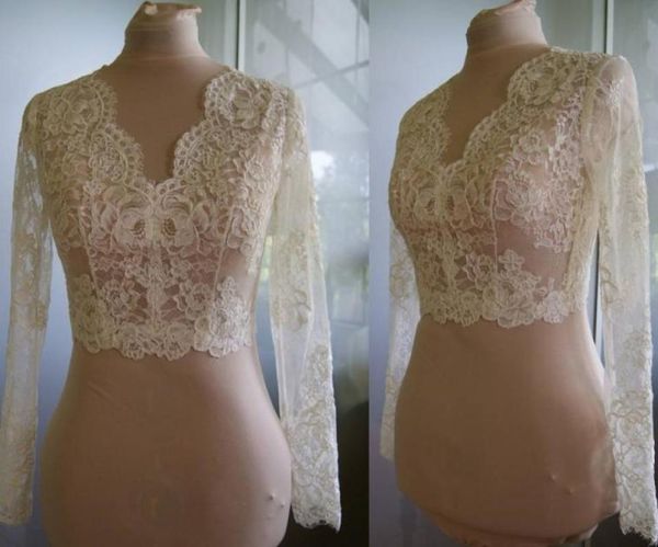 long sleeves wedding bolero jacket lace ivory vneck custom made sheer wedding wraps shrugs buttons back bridal stole6502538, White
long sleeves wedding bolero jacket lace ivory vneck custom made sheer wedding wraps shrugs buttons back bridal stole6502538, White