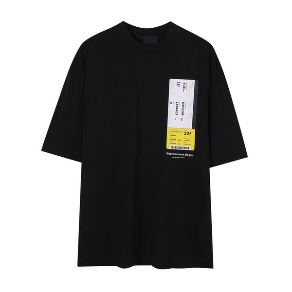 23s ticket t shirt cotton tee casual summer fashion men streetwear short sleeve tshirt, White;black
23s ticket t shirt cotton tee casual summer fashion men streetwear short sleeve tshirt, White;black