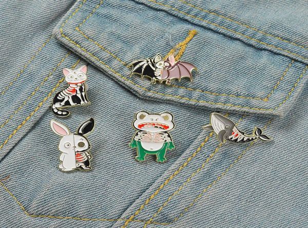 half skeleton animal enamel pins custom cat frog bat rabbit whale brooch lapel badge punk cartoon jewelry gift for friend6238751, Blue
half skeleton animal enamel pins custom cat frog bat rabbit whale brooch lapel badge punk cartoon jewelry gift for friend6238751, Blue