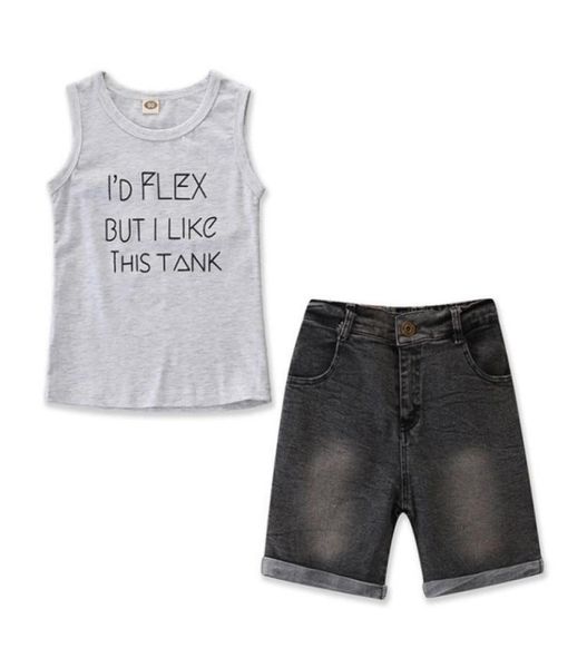 kids designer clothes boys letter t shirts denim shorts 2pcs sets sleeveless children outfits summer kids clothing lqpyw31561289993, White
kids designer clothes boys letter t shirts denim shorts 2pcs sets sleeveless children outfits summer kids clothing lqpyw31561289993, White