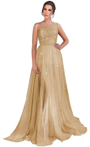 long sweety formal evening dresses one-shoulder split sequined a-line tulle plus size prom party gowns 22, Black;red
long sweety formal evening dresses one-shoulder split sequined a-line tulle plus size prom party gowns 22, Black;red