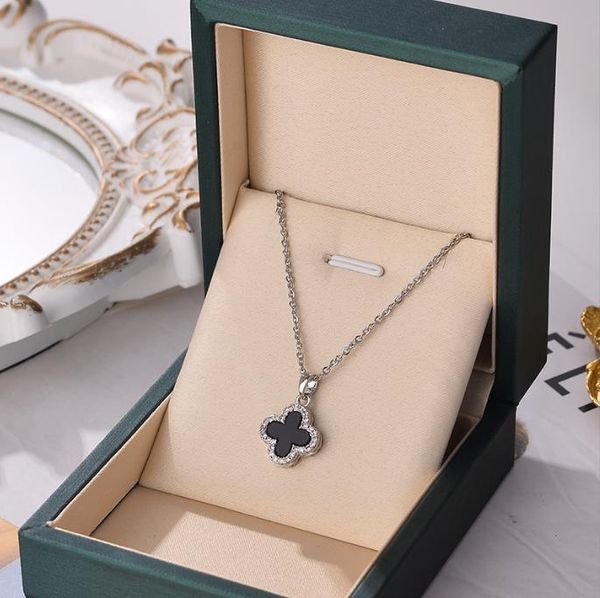 simple elegant 18k gold plated necklaces designer two-sided four-leaf necklace fashional pendant necklace chirstmas wedding party jewelry gi, Silver
simple elegant 18k gold plated necklaces designer two-sided four-leaf necklace fashional pendant necklace chirstmas wedding party jewelry gi, Silver