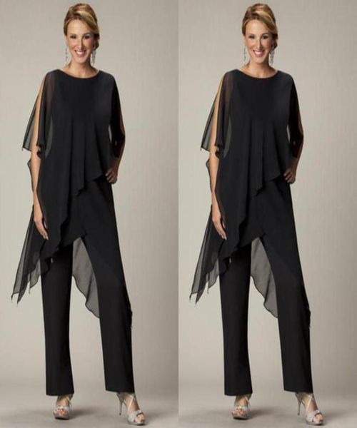 2019 two pieces pants suits for mother of the bride jewel half sleeve plus size black chiffon evening gowns beach wedding pa8827551, Black;red
2019 two pieces pants suits for mother of the bride jewel half sleeve plus size black chiffon evening gowns beach wedding pa8827551, Black;red