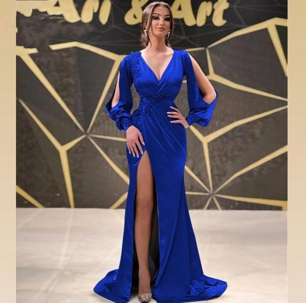 royal blue mermaid women evening dress 2023 long sleeves v neck side slit satin lace applique formal prom party gowns robe de soir2876160, Black
royal blue mermaid women evening dress 2023 long sleeves v neck side slit satin lace applique formal prom party gowns robe de soir2876160, Black