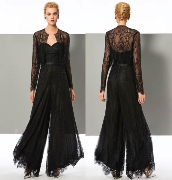 fashion black lace jumpsuit mother of the bride pant suits sweetheart neck wedding guest dress with jackets plus size mothers groo5400446, Black;red
fashion black lace jumpsuit mother of the bride pant suits sweetheart neck wedding guest dress with jackets plus size mothers groo5400446, Black;red