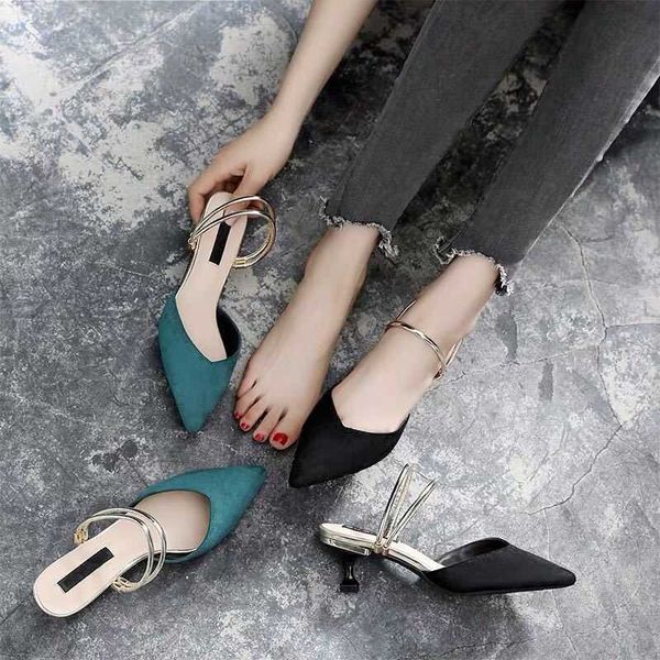 lady sandals half trailer high heels with a stylish exterior. spring/summer new for women slim and versatile fairies. two pairs of sandals 2, Black
lady sandals half trailer high heels with a stylish exterior. spring/summer new for women slim and versatile fairies. two pairs of sandals 2, Black