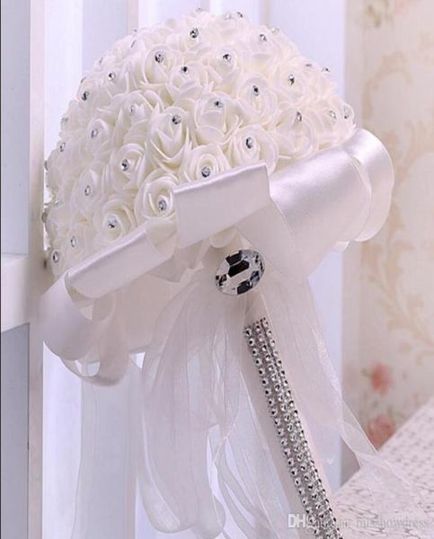 cream satin rose bridal wedding bouquet wedding decoration crystals artificial flower bridesmaid bridal hand holding brooch flower7999158
cream satin rose bridal wedding bouquet wedding decoration crystals artificial flower bridesmaid bridal hand holding brooch flower7999158