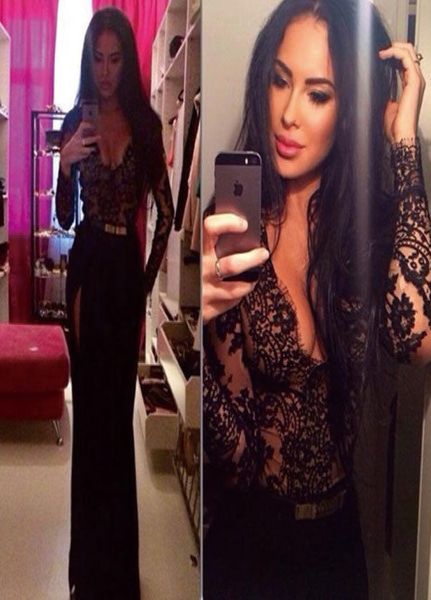black lace long sleeve prom dresses floor length mermaid evening dresses side slit long party dresses with long sleeves4644704
black lace long sleeve prom dresses floor length mermaid evening dresses side slit long party dresses with long sleeves4644704