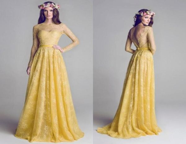 2019 new yellow lace bohemian bridesmaid dresses long sleeves beaded backless long maid of honor country guest party dress 613704, Black
2019 new yellow lace bohemian bridesmaid dresses long sleeves beaded backless long maid of honor country guest party dress 613704, Black