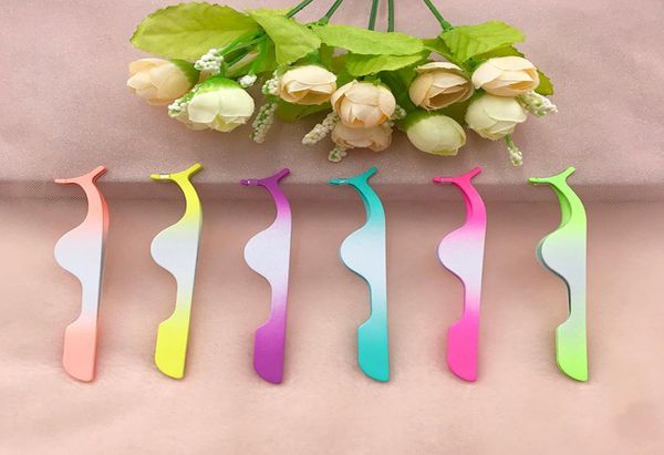 whole false eyelash tweezers gradient color curling eye lash applicator stainless steel tweezer cosmetics makeup tools6490511
whole false eyelash tweezers gradient color curling eye lash applicator stainless steel tweezer cosmetics makeup tools6490511