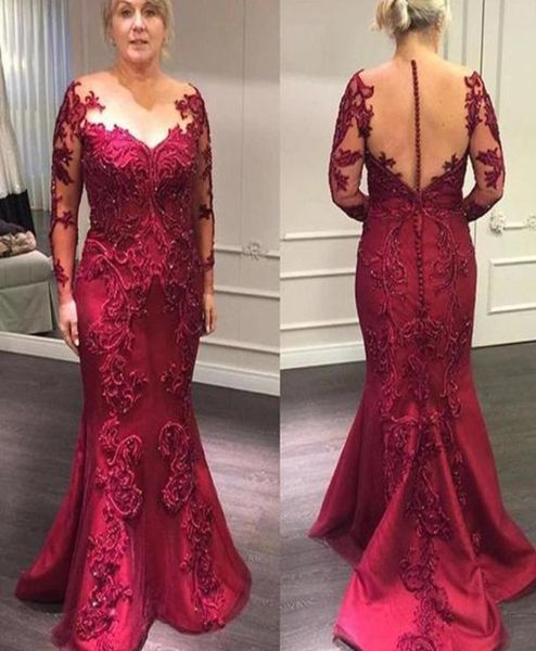 dark red mother of the bride dresses lace appliuque illusion long sleeves formal evening gowns gorgeous wedding groom mother dress5272180, Black;red
dark red mother of the bride dresses lace appliuque illusion long sleeves formal evening gowns gorgeous wedding groom mother dress5272180, Black;red