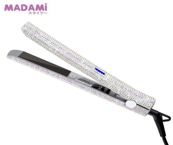 madami shine hair straightener flat iron hand made crystal diamond with lcd display sparkling rhinestones titanium plate iron2922591, Black
madami shine hair straightener flat iron hand made crystal diamond with lcd display sparkling rhinestones titanium plate iron2922591, Black