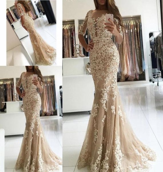 2017 elegant champagne lace mermaid evening dresses half sleeve open back prom dress long formal party gowns3184624, Black;red
2017 elegant champagne lace mermaid evening dresses half sleeve open back prom dress long formal party gowns3184624, Black;red
