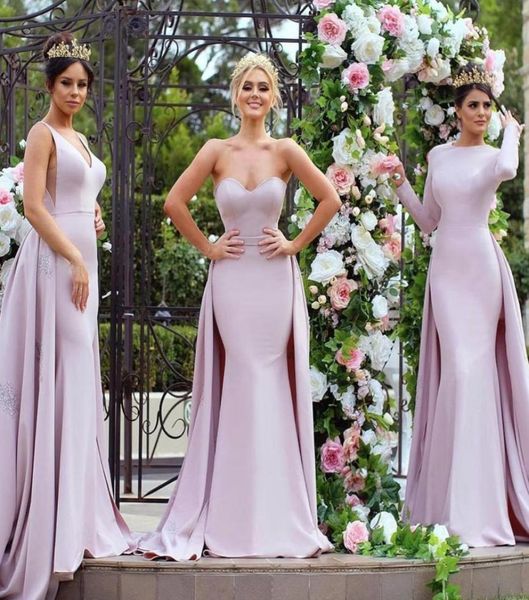 2017 fashion blush pink mermaid prom dresses with overskirt train 3 mixed styles custom made slim formal long evening celebrity pa7735054, Black
2017 fashion blush pink mermaid prom dresses with overskirt train 3 mixed styles custom made slim formal long evening celebrity pa7735054, Black