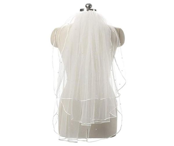 twolayer wedding veils with pearls real garden veils shoulderlength with comb white veils for wedding 11052375255, Black
twolayer wedding veils with pearls real garden veils shoulderlength with comb white veils for wedding 11052375255, Black