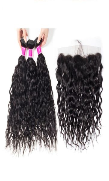 brazilian virgin human hair weaves extensions water wave natual 1b color 3 bundles with lace frontal 134 unprocessed 148246, Black
brazilian virgin human hair weaves extensions water wave natual 1b color 3 bundles with lace frontal 134 unprocessed 148246, Black