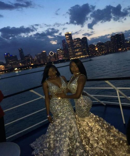 beading crystal mermaid prom dresses 2018 new sleeveless v neck floor length zipper formal evening dress party gowns custom m1077920, Black
beading crystal mermaid prom dresses 2018 new sleeveless v neck floor length zipper formal evening dress party gowns custom m1077920, Black