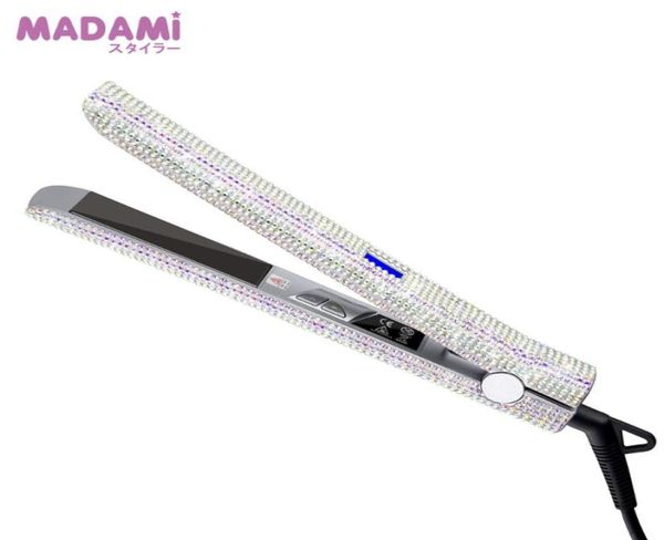 madami shine hair straightener flat iron hand made crystal diamond with lcd display sparkling rhinestones titanium plate iron9726767, Black
madami shine hair straightener flat iron hand made crystal diamond with lcd display sparkling rhinestones titanium plate iron9726767, Black