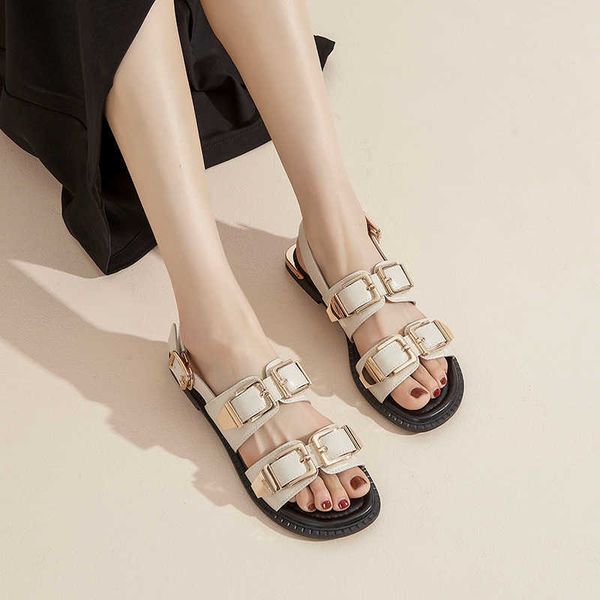 sandals flat sandals for women's summer leather outerwear new roman casual beach shoes fairy style 230626, Black
sandals flat sandals for women's summer leather outerwear new roman casual beach shoes fairy style 230626, Black